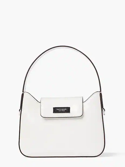 Kate Spade Sam Icon Leather Mini Hobo Bag In True White | ModeSens