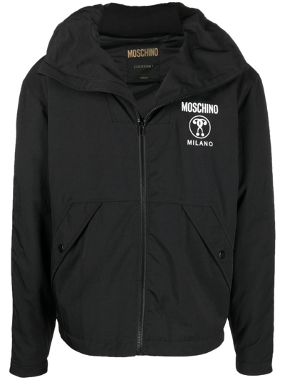 Moschino Men's  Black Polyamide Outerwear Jacket