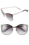 Kate Spade 'genice' 57mm Cat-eye Sunglasses - Black/ Gold