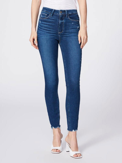 Paige Margot Ankle Skinny High-rise Stretch-denim Jeans In Blue