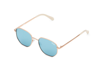 Quay Big Time 47mm Polarized Round Sunglasses In Rose,blue