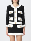 Dsquared2 Two Tone Tweed Boxy Jacket In Black