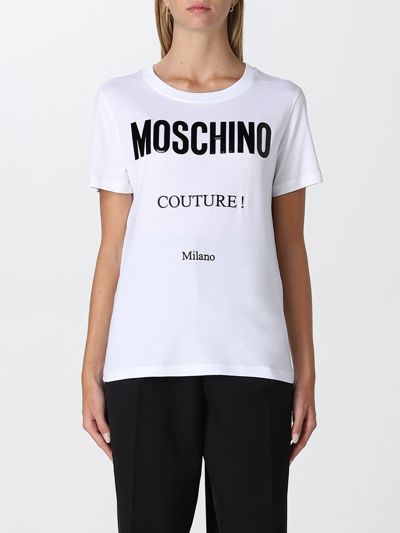 Moschino Couture Cotton T-shirt In White