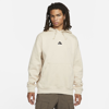 Nike Acg Therma-fit Fleece Pullover Hoodie In Sanddrift,summit White,off Noir