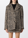 Ermanno Scervino Leopard-print Single-breasted Blazer In Brown