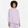 Nike Sportswear Phoenix Fleece Women's Over-oversized Mock-neck 3/4-sleeve Sweatshirt In Doll,sail