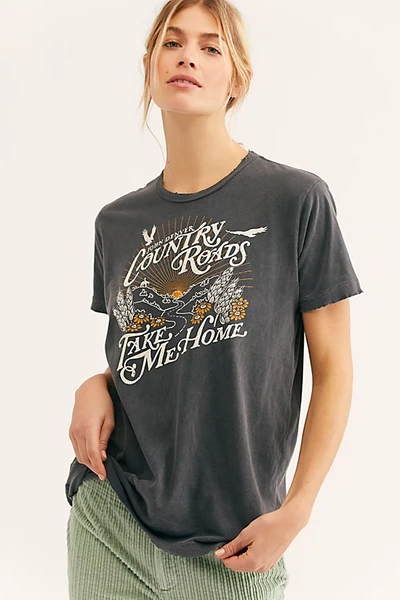 Midnight Rider Country Roads Tee In Black