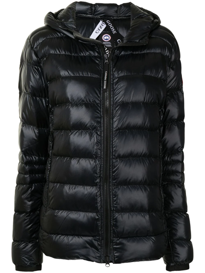 Canada Goose Logo-patch Padded Jacket In Nero