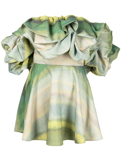 Acler Cumberland Ruffled Mini Dress In Multi