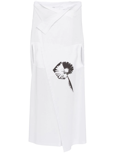 Prada Graphic-print Jersey Cape In White