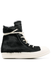 RICK OWENS STROBE HIGH-TOP LACE-UP SNEAKERS