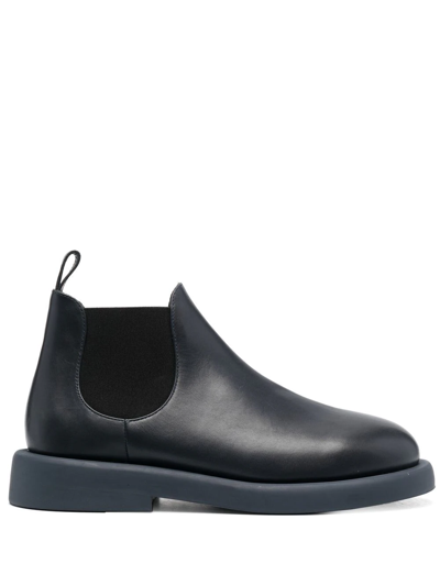 Marsèll Calf Leather Ankle Boots In Blau