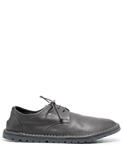 Marsèll Ultra-flat Leather Derby Shoes In Grau