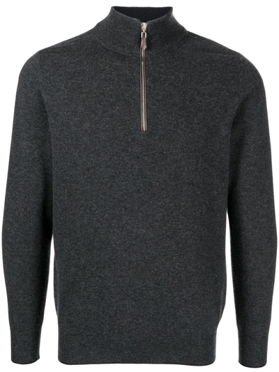 N•peal Long-sleeve Cashmere Jumper In Grey