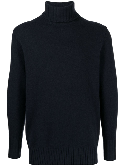 N•peal Roll-neck Cashmere Jumper In Blue