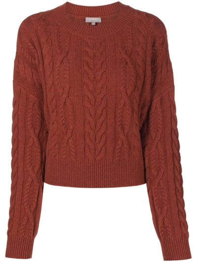 N•peal Cable-knit Cashmere Jumper In Red
