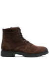 TOMMY HILFIGER ELEVATED LACE-UP SUEDE BOOTS