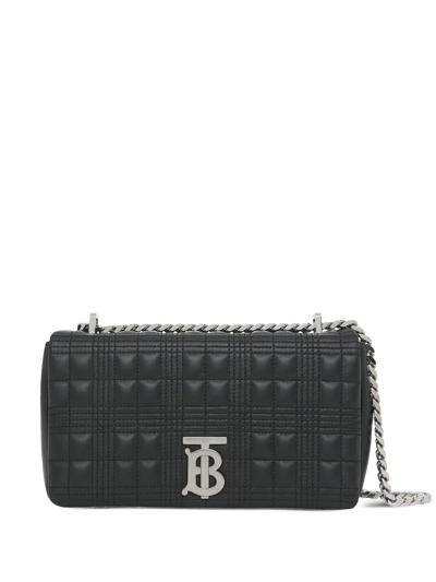 Burberry Lola Small Leather Shoulder Bag In Black
