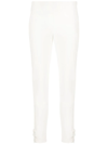 Moncler Fitted Full Length Trousers In Weiss