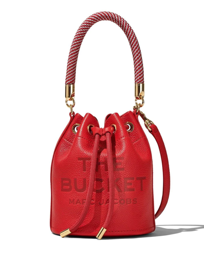 Marc Jacobs The Leather Bucket Bag In Red