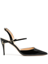 JENNIFER CHAMANDI VITTORIO 85MM LEATHER SLINGBACK PUMPS