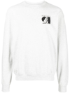 Sporty And Rich Logo-print Cotton-blend Sweatshirt In Grau
