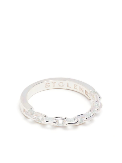 Stolen Girlfriends Club Sterling Silver Chain Ring In Silber