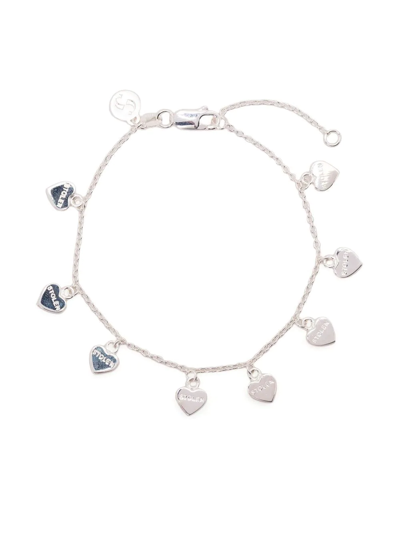 Stolen Girlfriends Club Stolen Heart Charm Bracelet In Silber