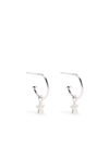 Stolen Girlfriends Club Star Anchor Silver Sterling Earrings In Silber