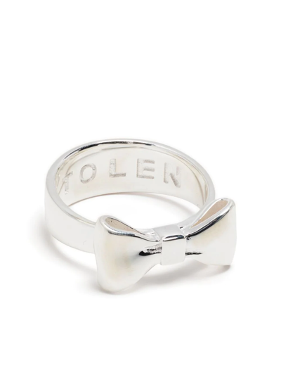 Stolen Girlfriends Club Bow Sterling-silver Ring In Silber