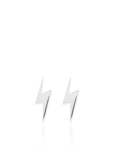 Stolen Girlfriends Club Silver 'i'll Be Lightening' Earrings In Silber