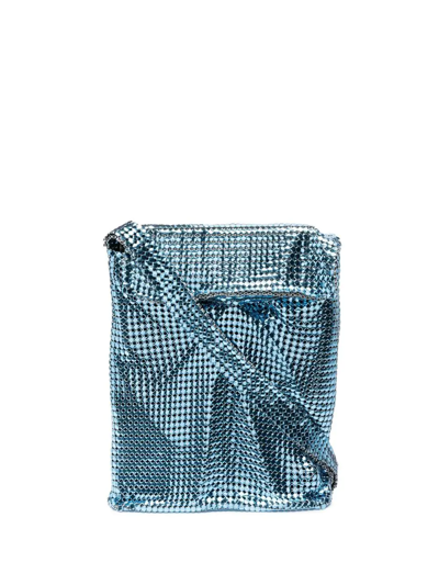 Paco Rabanne Chain-link Shoulder Bag In Blue