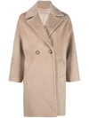 BLANCA VITA TUIA TEXTURED DOUBLE-BREASTED COAT