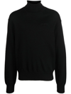 OFF-WHITE ROLL-NECK WOOL JUMPER