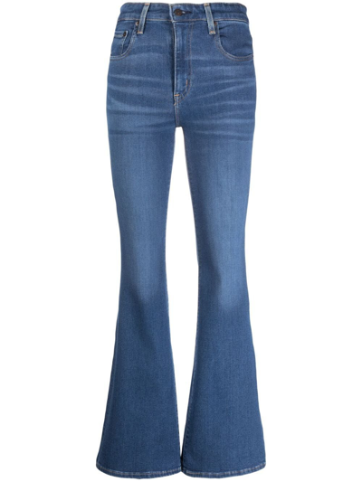 Levi's 726 Flared High-rise Stretch-cotton Blend Denim Jeans In Take A Walk