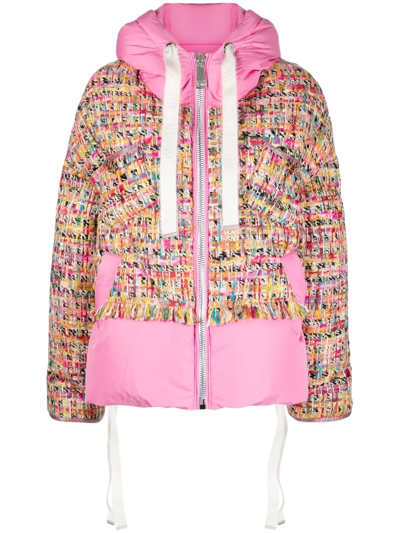 Khrisjoy Puff Khris Tweed Padded Jacket In Multicolor