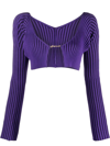 Jacquemus Purple 'la Maille Pralù' Cardigan In Violett