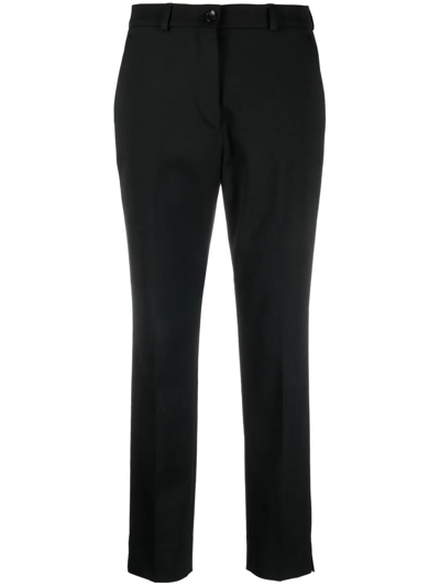 Etro Mid-rise Cropped Trousers In Black
