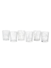 Fortessa Swirl 6-piece Double Old-fashioned Glass Set In White