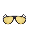 Tom Ford Men's Camillo-02 60mm Aviator Sunglasses In Black
