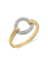 MARCO BICEGO WOMEN'S JAIPUR TWO-TONE 18K GOLD & DIAMOND FLAT-LINK RING