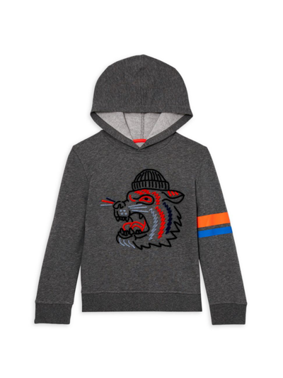 Rockets Of Awesome Little Kid's & Kid's 3d Tiger Hoodie In Heather Grey
