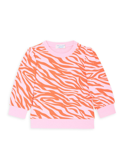 Rockets Of Awesome Baby Girl's Zebra Play Crewneck In Cotton Candy