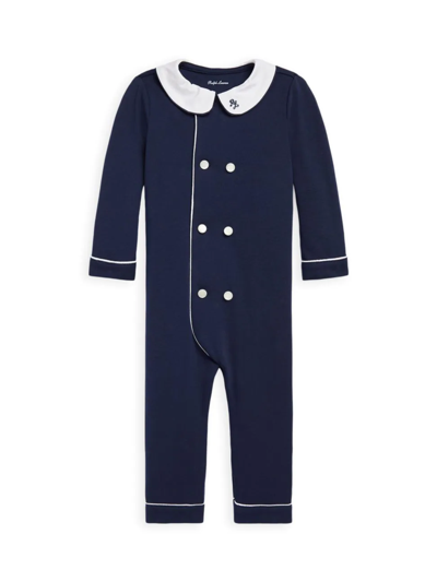 Polo Ralph Lauren Baby Boy's Organic Cotton Double-breasted Coverall In French Navy