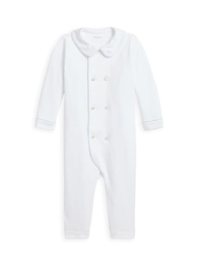 Polo Ralph Lauren Baby Boy's Organic Cotton Double-breasted Coverall In White