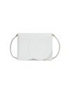 Dolce & Gabbana Women's Dg Leather Flap Crossbody Bag In Bianco Ottico