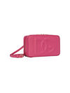 Dolce & Gabbana Dg Logo Leather Shoulder Bag In Pink
