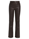 RE/DONE WOMEN'S '70S BOOTCUT LEATHER PANTS