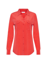 Equipment Signature Silk Satin Shirt In Fiery Red