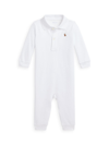 Polo Ralph Lauren Baby's Solid Interlock Coverall In White